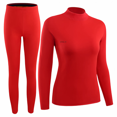 红豆女士加绒加厚保暖套装