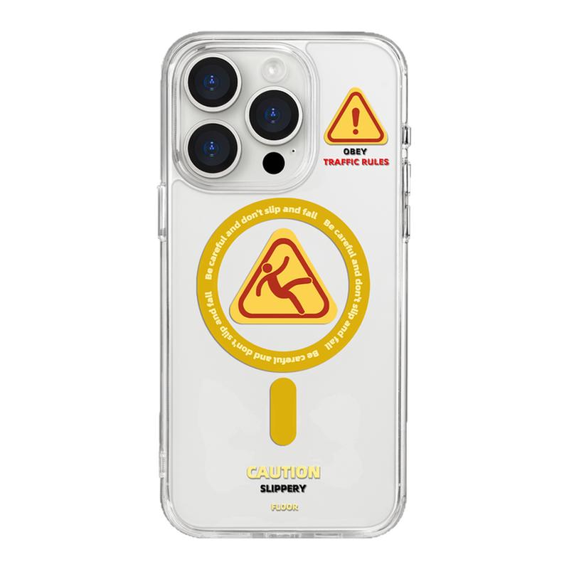 benefit逃生通道小心摔倒18pro17适用于iphone16promax苹果15PRO黑色透明磁吸手机壳13新款14防摔保护套12