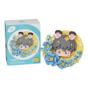 恋与深空像素积木周边秦彻小颗粒祁煜黎深沈星回生日蛋糕礼物玩偶