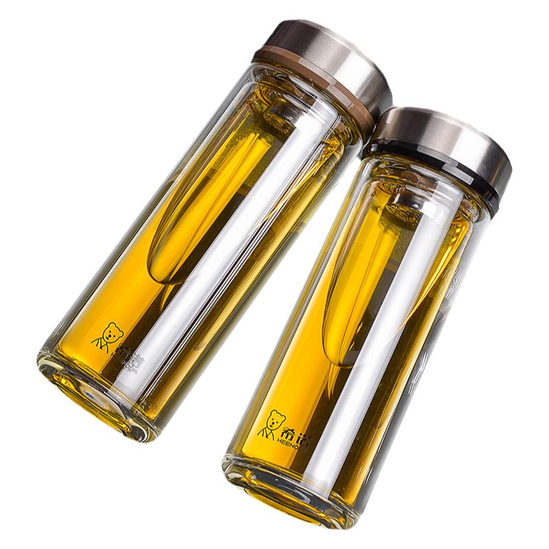 希诺水晶大容量便携保温玻璃杯