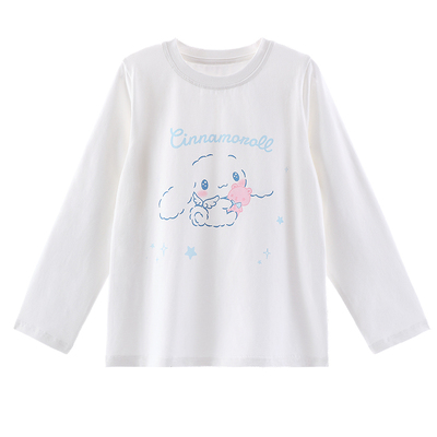 玉桂狗卡通长袖女童T恤春秋