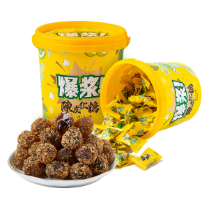 爆浆陈皮糖夹心软糖休闲小零食