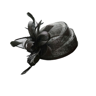 欧式宫廷麻纱网纱羽毛复古小礼帽女名媛头饰晚宴礼服旗袍夸张走秀