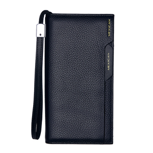 稻草人正品2025新款长款大容量多卡位真皮男士钱包商务皮夹手拿包