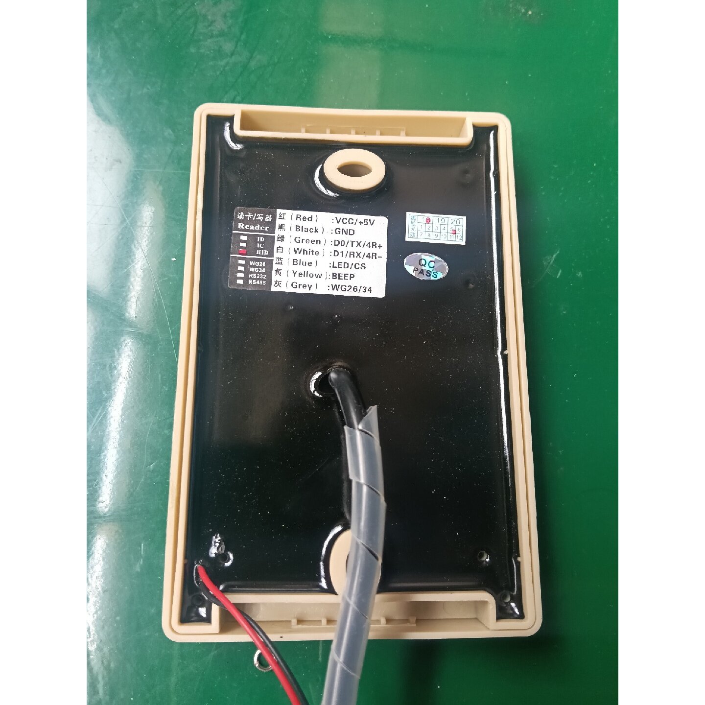议价门禁IC/ID韦根读卡器，米白色外壳，实物拍摄，成色几乎全新图片