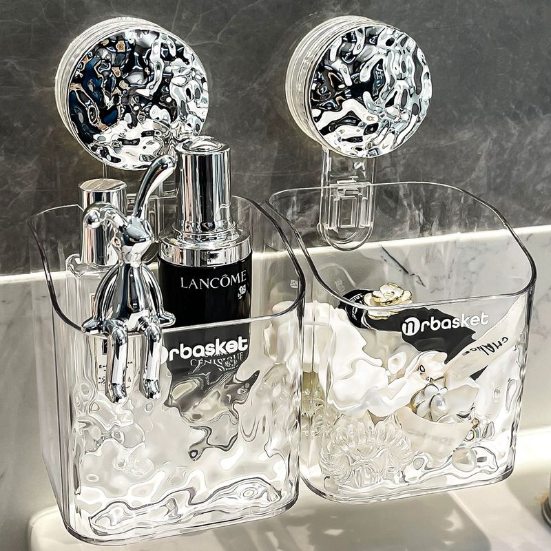 吸盘废弃洗脸巾收纳盒壁挂置物架架擦洗漱挂篮卫生间台收纳脸巾