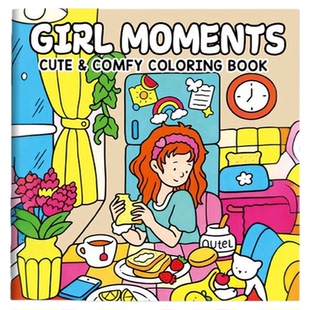 Cute Comfy Coloring Book外贸儿童涂鸦涂色本公主画册水彩绘画本