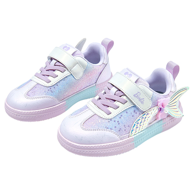 芭比女童软底低帮公主板鞋新款