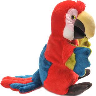 意大利trudi 鹦鹉公仔鹦鹉毛绒玩具可爱手偶早教互动生日礼物娃娃
