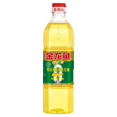 金龙鱼一级大豆油零反式脂肪精炼900ml瓶装家庭食用油煎炸家用