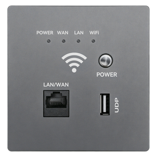 墙壁路由器智能wifi插座220V强电式无线WIFI国标48VPOE网线供电AP