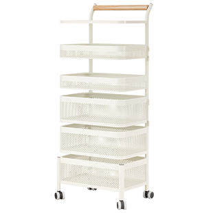 小推车置物架可移动家用客厅高颜值零食水果厨房蔬菜落地收纳架子