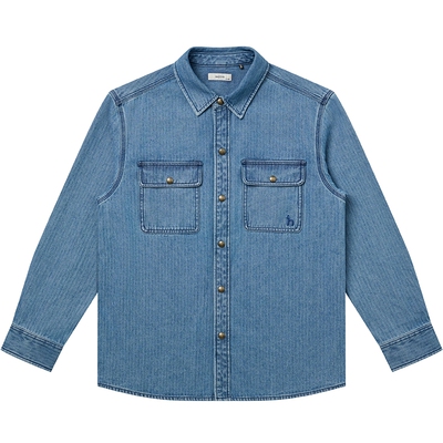 【商场同款】HAZZYS哈吉斯秋季男装衬衫休闲潮流长袖上衣