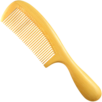 郎府黄杨木梳子圆柄款顺发造型梳