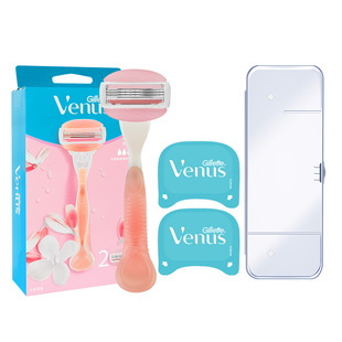 吉列venus剃毛刀敏感肌芦荟刮毛刀1刀架2刀头女士便携脱毛刀手动
