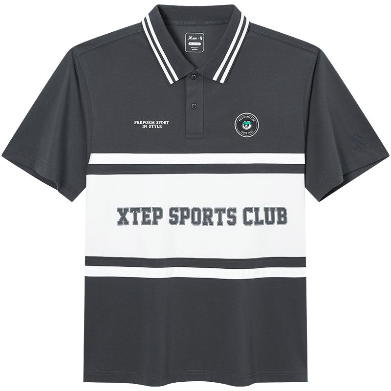 特步运动POLO衫男2026年夏季新款休闲短袖翻领T恤男974229020525