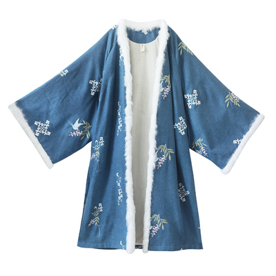 明制对襟长袄女冬汉服日常可穿