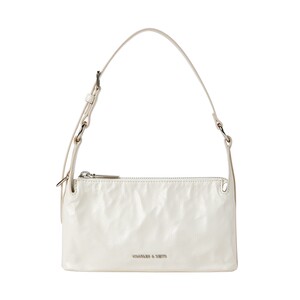 Charles Keith官方旗舰店CHARLES&KEITH夏季女包CK2-80160183褶皱油蜡皮斜挎小方包腋下包