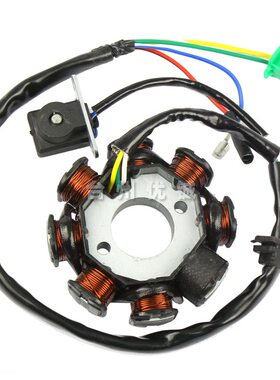 GY6 125/150线圈8极DC 发动机磁电机定子 发电线圈 GY6发动机线圈