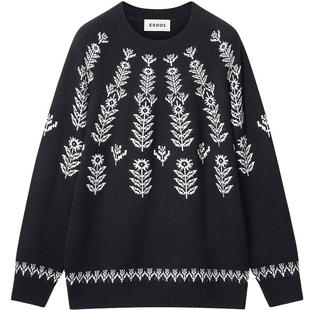 【刘雯同款】ERDOS 费尔岛虚提羊绒套衫25年秋冬新品 陈都灵同款