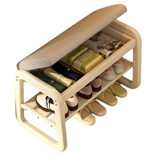 实木换鞋凳门口家用入户进门可坐鞋柜玄关穿鞋凳奶油风储物长条凳