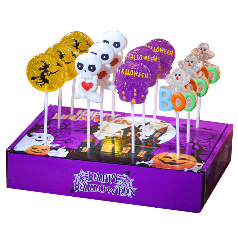 万圣节糖果棒棒糖可爱搞怪巫婆创意礼物高颜值Halloween硬糖礼盒