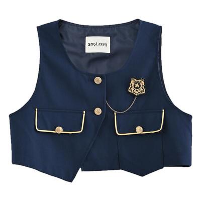 兔子警官cos服套装女新款春夏学院风设计感百搭马甲制服森女部落