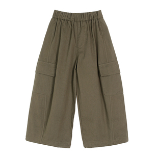 小O宝童装 宝宝工装裤女2026春装新款女童时髦阔腿休闲洋气裤子