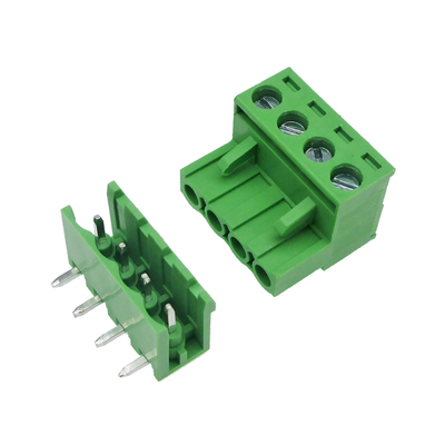 插拔式绿色公母直脚整套接线端子