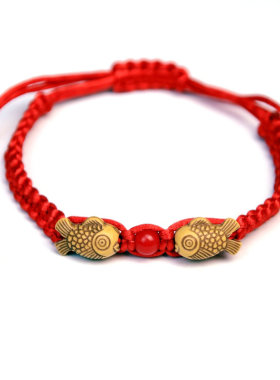 编织年年有余幸运红绳手链