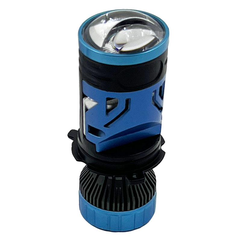 H4双光LED透镜激光大灯带电磁阀
