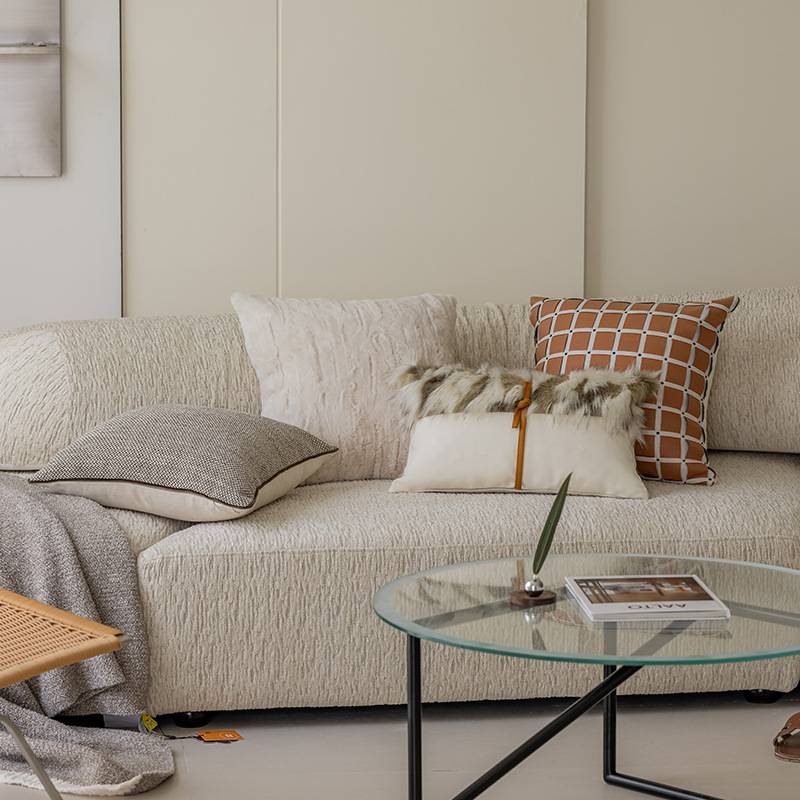 新款北欧编织皮革抱枕样板间皮质客厅靠垫枕套抱软靠枕沙发批发包