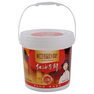郫县恒星牌红油豆瓣酱特产正宗四川饭店餐饮商用豆瓣7.5kg白桶装