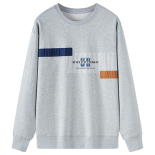 TEEK新款春季2026男士拼接卫衣 纯棉长袖T恤潮流高级感青少年衣服