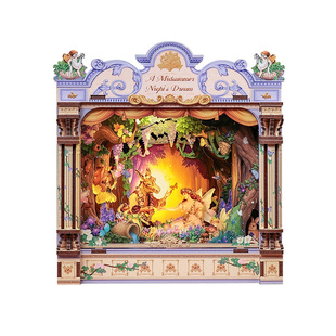 CuteBee仲夏夜之梦时光剧场艺术摆件手工diy小屋积木模型新年礼物