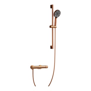 科勒挂墙简易明装全铜浴缸冷热混水阀折叠淋浴花洒套装