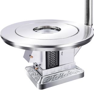 高端柴火气化炉家用农村柴火炉冬季取暖炉无烟柴煤两用回风烤火炉