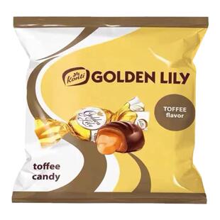 俄罗斯糖果原装进口KONTI炼乳味糖果康吉金百合夹心糖袋装太妃糖