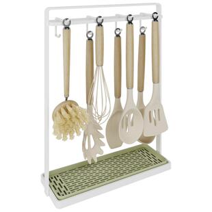 厨房勺子铲子锅铲置物架厨具挂架台面汤勺炒菜锅铲架沥水收纳神器