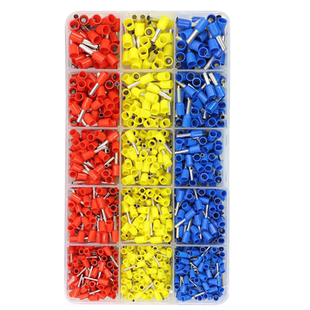 冷压端子VE管型接线端子套装插针线耳线缘压线帽线头压接头铜鼻子