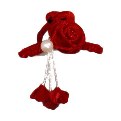 抓夹玫瑰花流苏发夹高级感鲨鱼夹