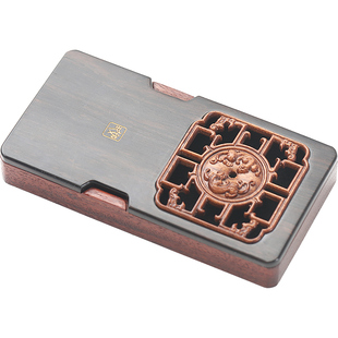 复古实木口袋盘香炉便携旅行香盒沉香檀香熏香炉新中式创意盘香盒