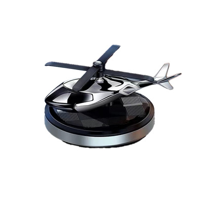 太阳能飞机旋转式车载香水摆件