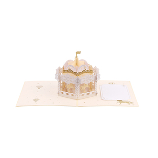 情人节纪念祝福创意高级感3d立体贺卡精致纸雕送女朋友恋人diy新款生日礼物情人节可爱代写文字小卡片祝福语