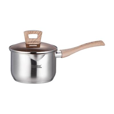 Kacierr仿木纹手柄304不锈钢奶锅