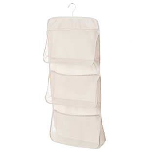 懒角落内衣内裤收纳挂袋袜子收纳网兜家用卧室衣柜三合一整理袋子