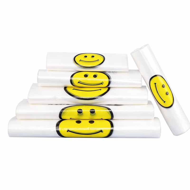 笑脸塑料袋批发商用大透明专用方便袋塑胶袋厂家打包袋一次性袋子