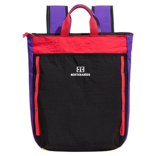 高颜值时尚撞色通勤手提袋休闲旅行电脑收纳双肩背包学生补习书包