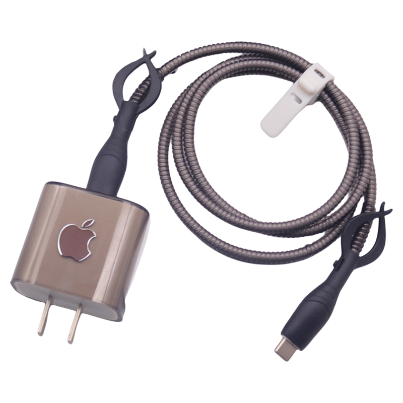 适用40W充电器保护套17P苹果数据线硅胶套防折断16电线缠绕绳ipad