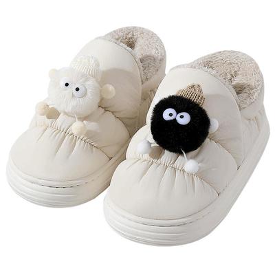 煤球包跟棉拖鞋保暖外穿厚底